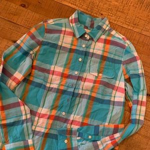 Jcrew plaid polo size xs
